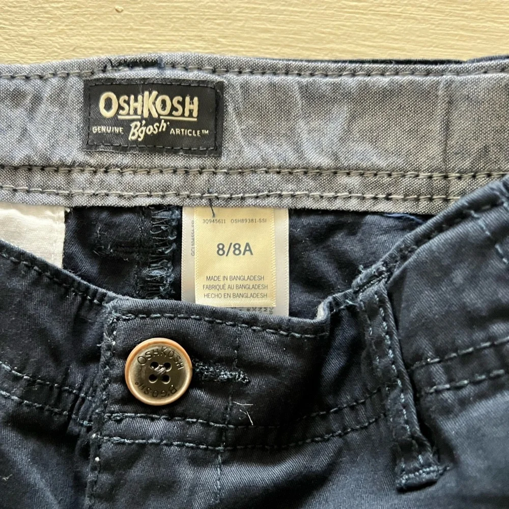 NWT OshKosh Boys Navy Chino Shorts Size 8